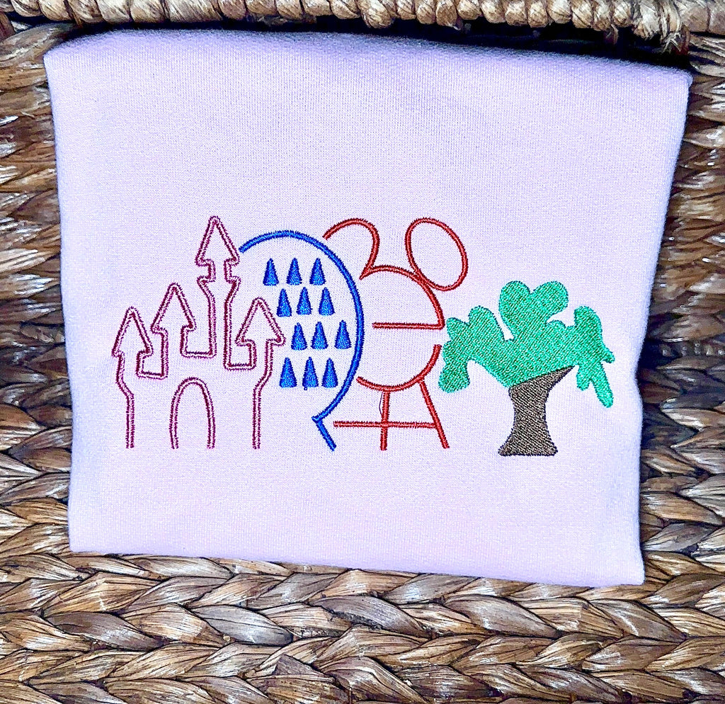 4 Disney Parks Toddler Shirt/Crewneck Embroidery