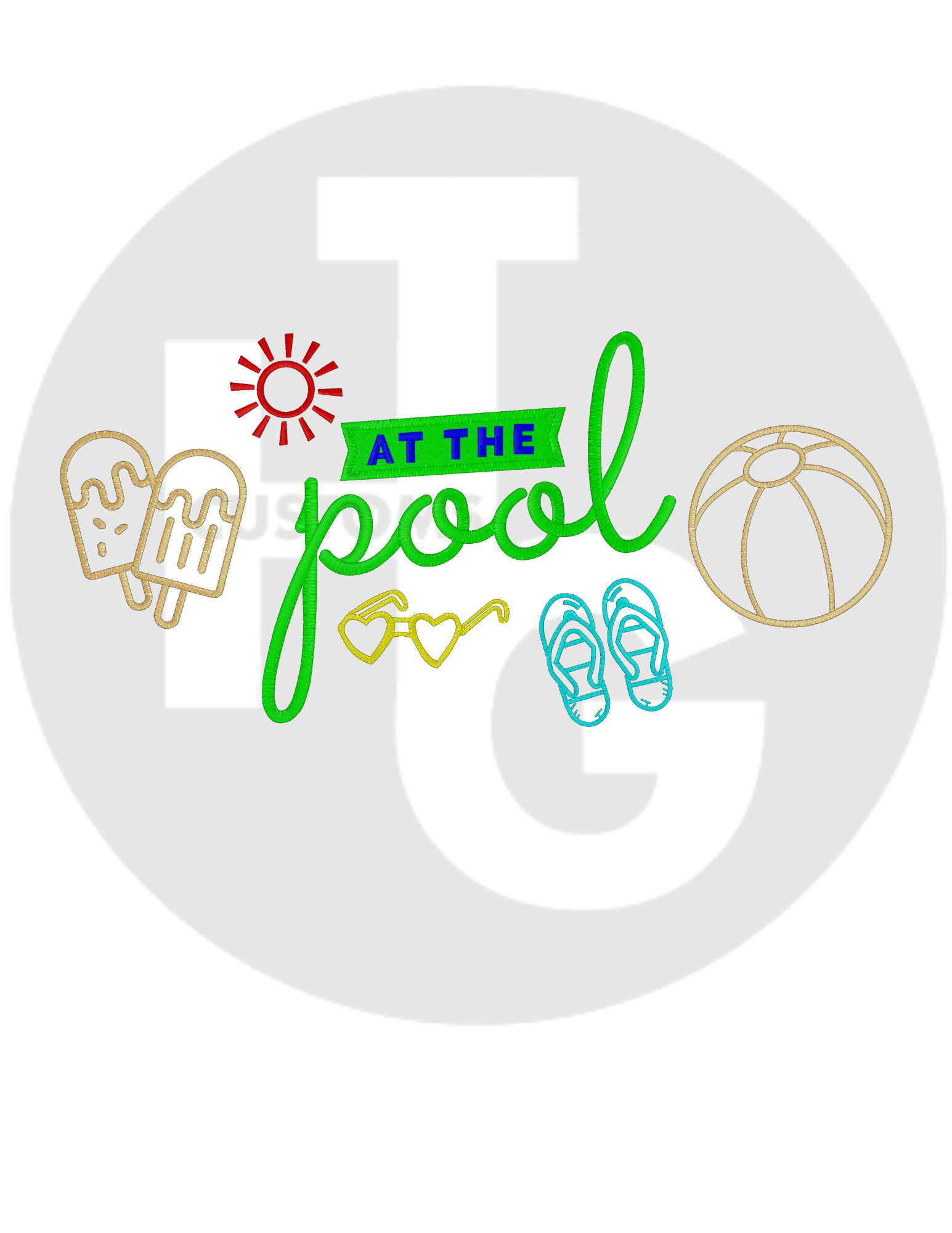 At the Pool shirt & Crew (embroidery)