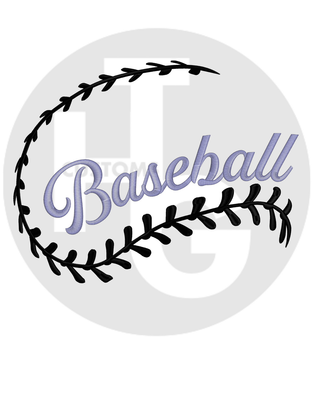 Baseball Laces shirt & Crew (embroidery)