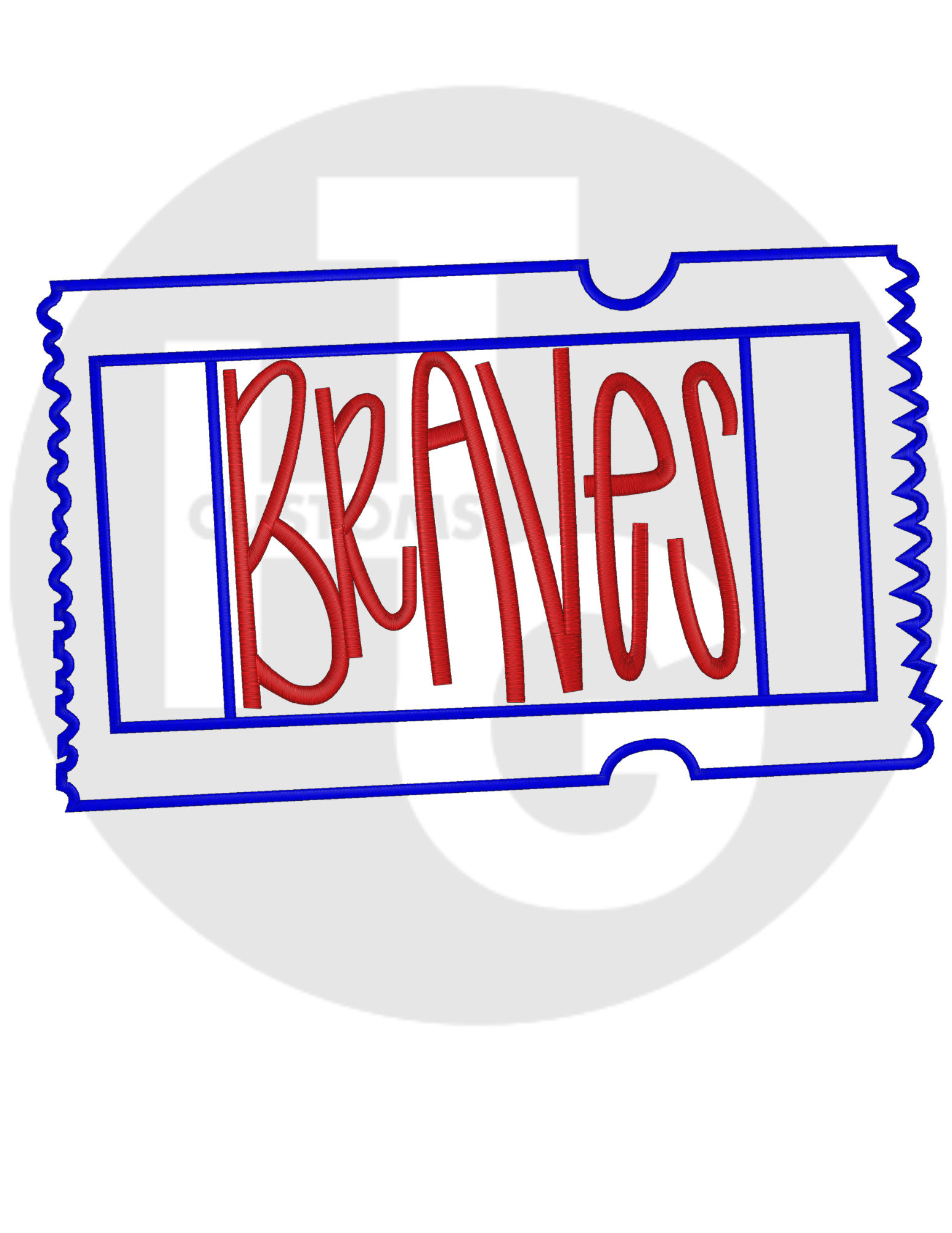 Braves shirt & Crew (embroidery)