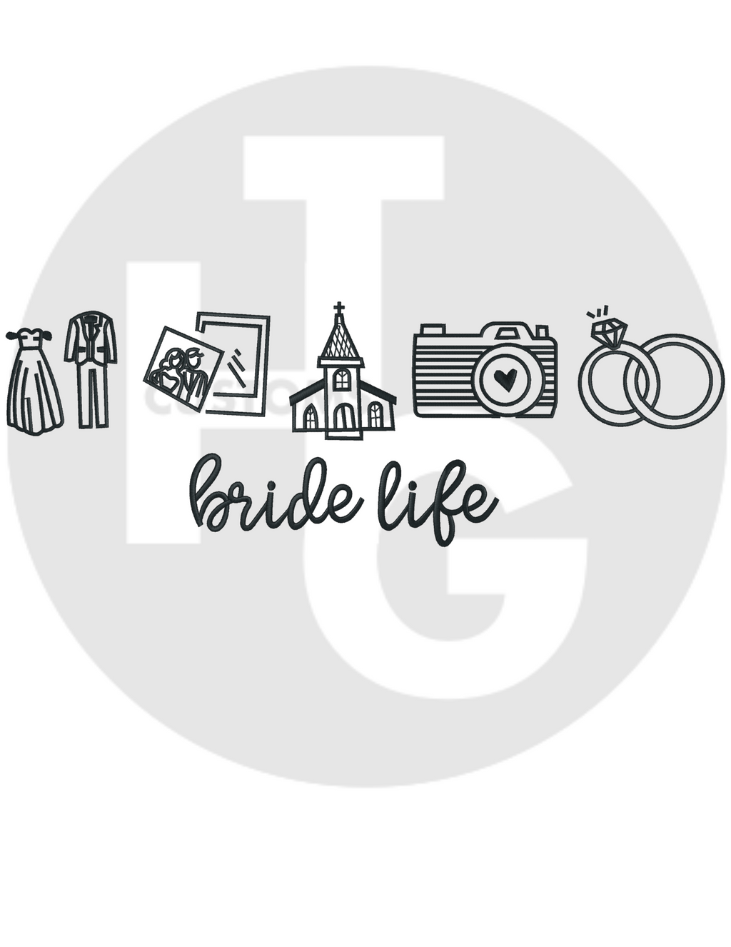 Bride Life shirt & Crew (embroidery)