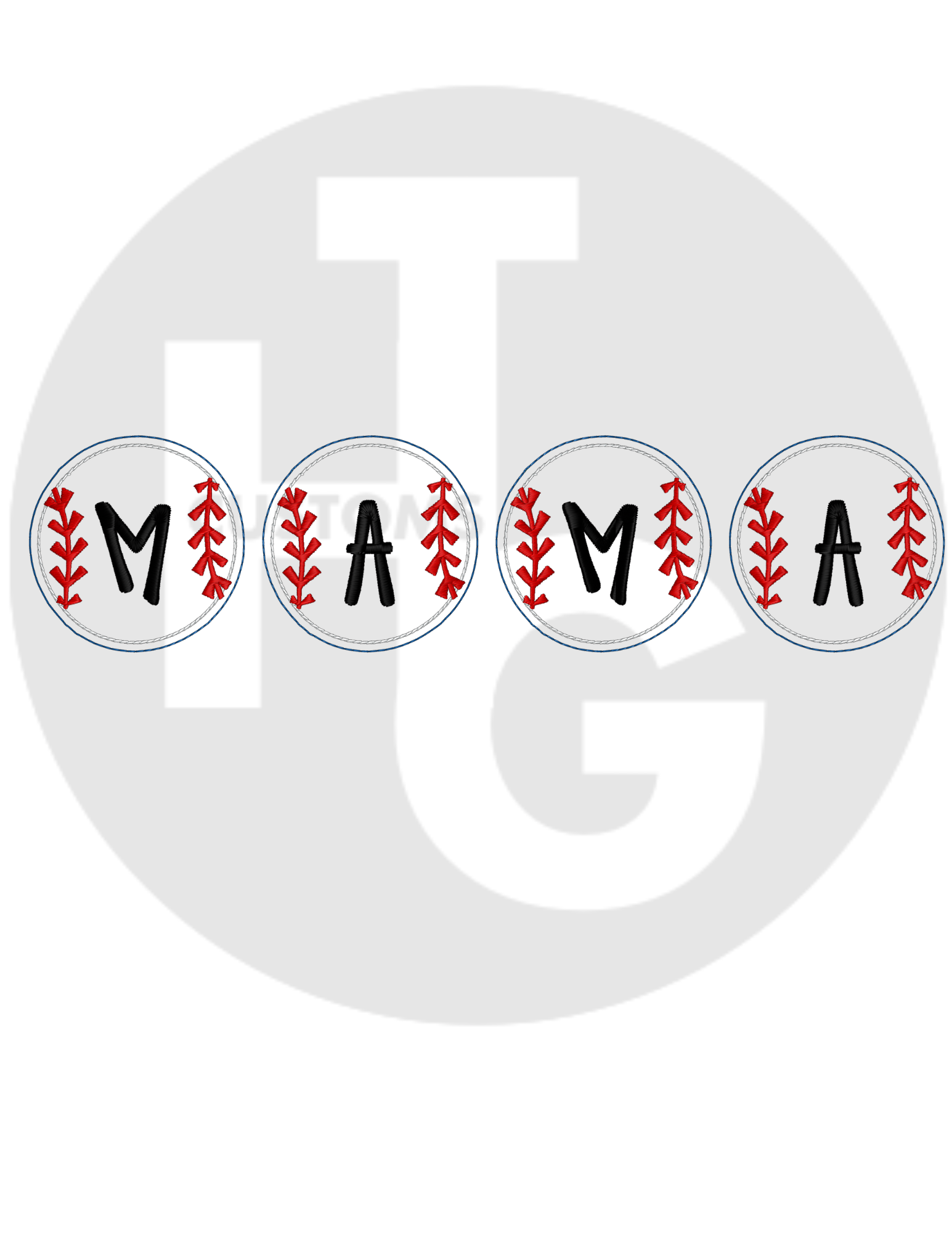 Baseball MAMA shirt & Crew (embroidery) (Copy)
