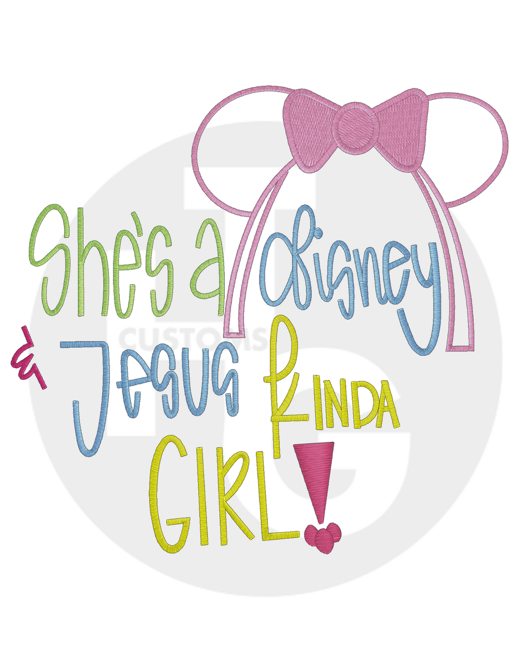 Disney & Jesus kind of girl Shirt & Crewneck (embroidery)