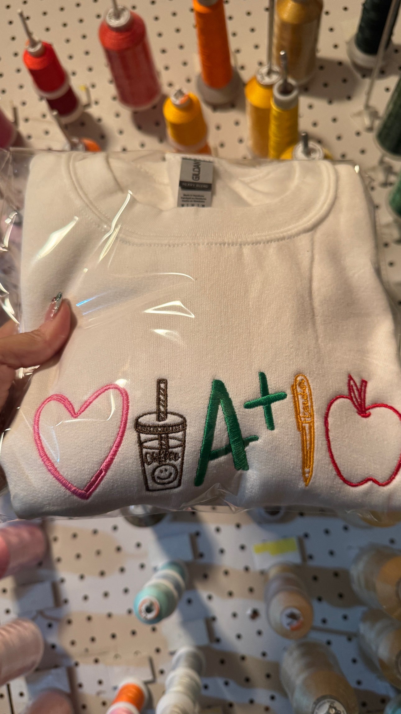 School Icons Toddler T Shirt/Crewneck Embroidery