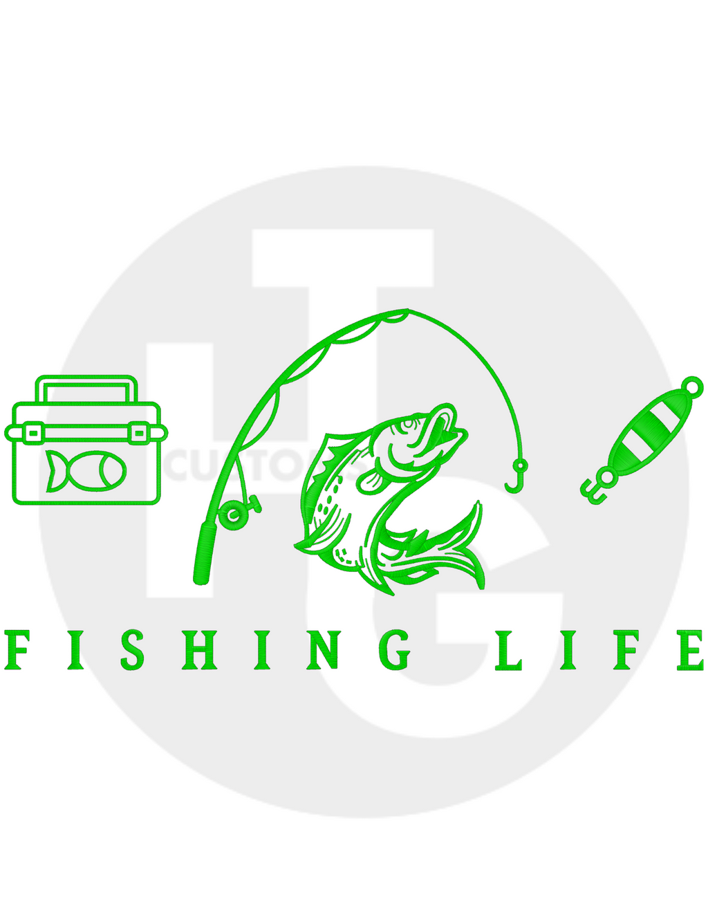Fishing Life Shirt & Crewneck (embroidery)