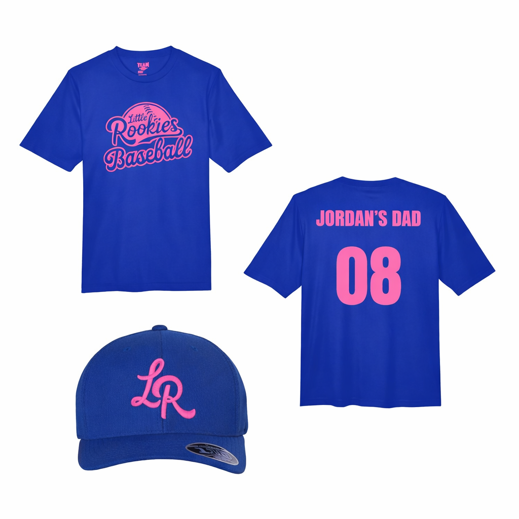 Men's Fan Bundle Pink – Little Rookies Baseball (Royal Blue)