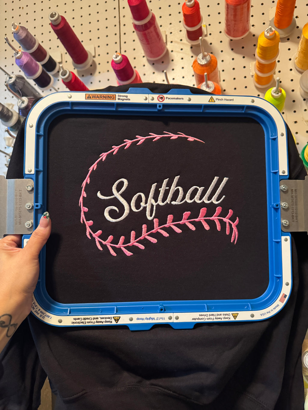 Softball Laces Shirt & Crewneck (embroidery)