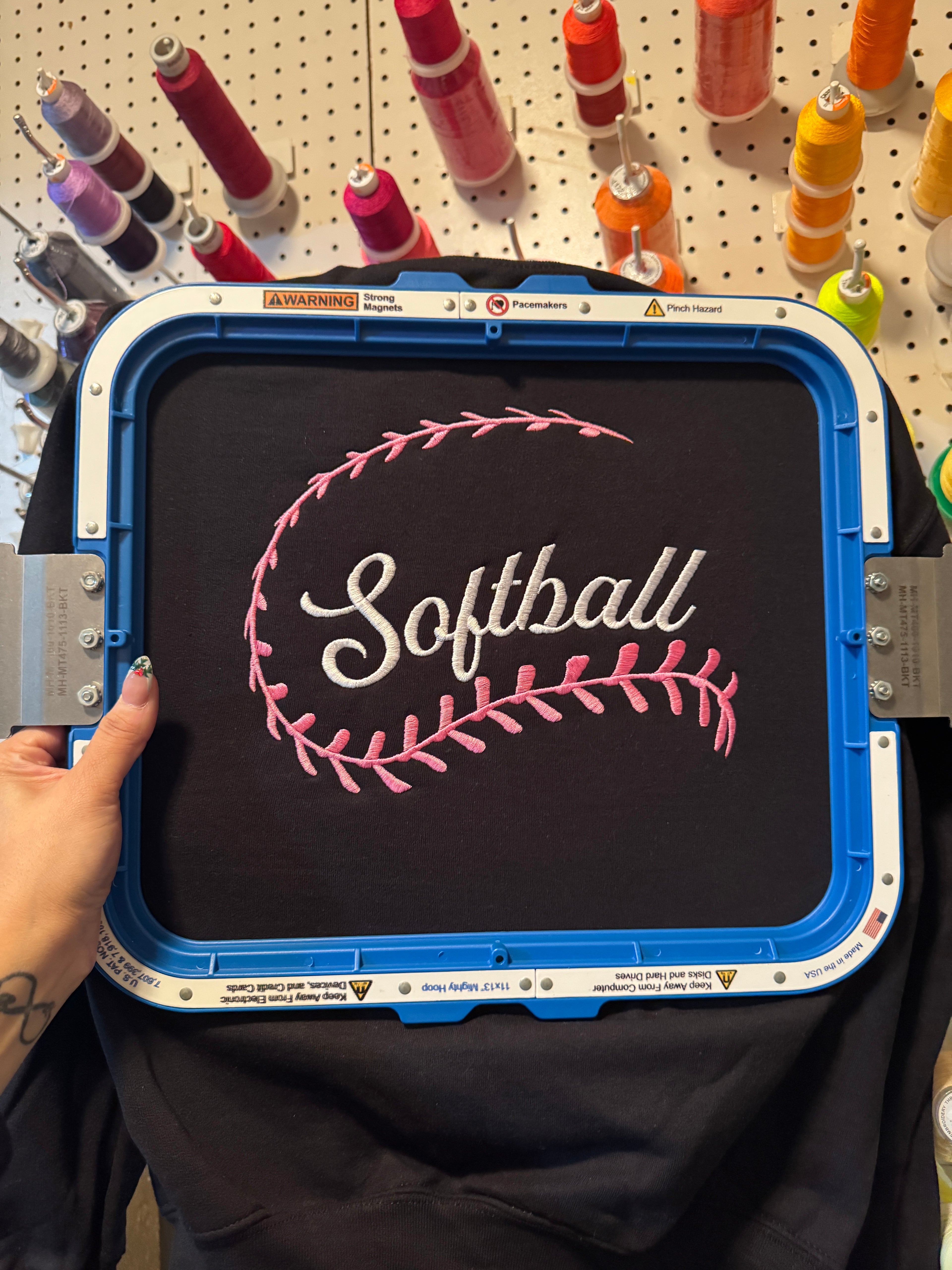 Softball Laces Shirt & Crewneck (embroidery)