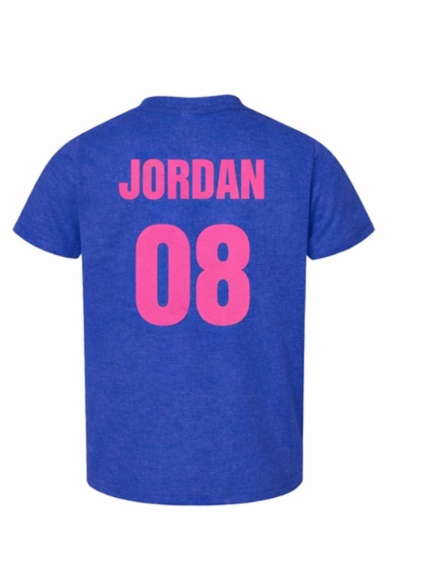 Little Rookies Baseball Shirt (Royal Blue) Pink