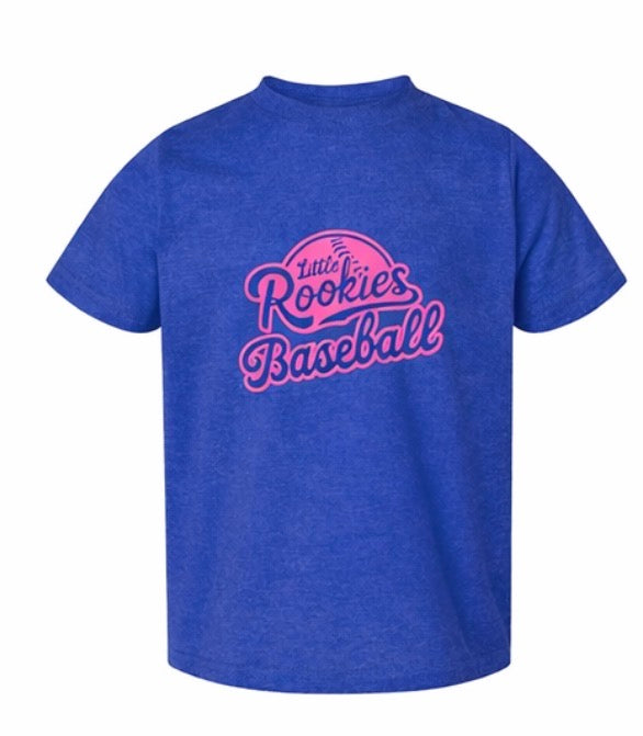 Little Rookies Baseball Shirt (Royal Blue) Pink