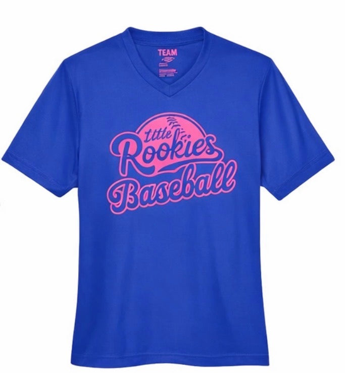 Women’s Parent Fan Shirt Pink – Little Rookies Baseball (Royal Blue) (Copy)