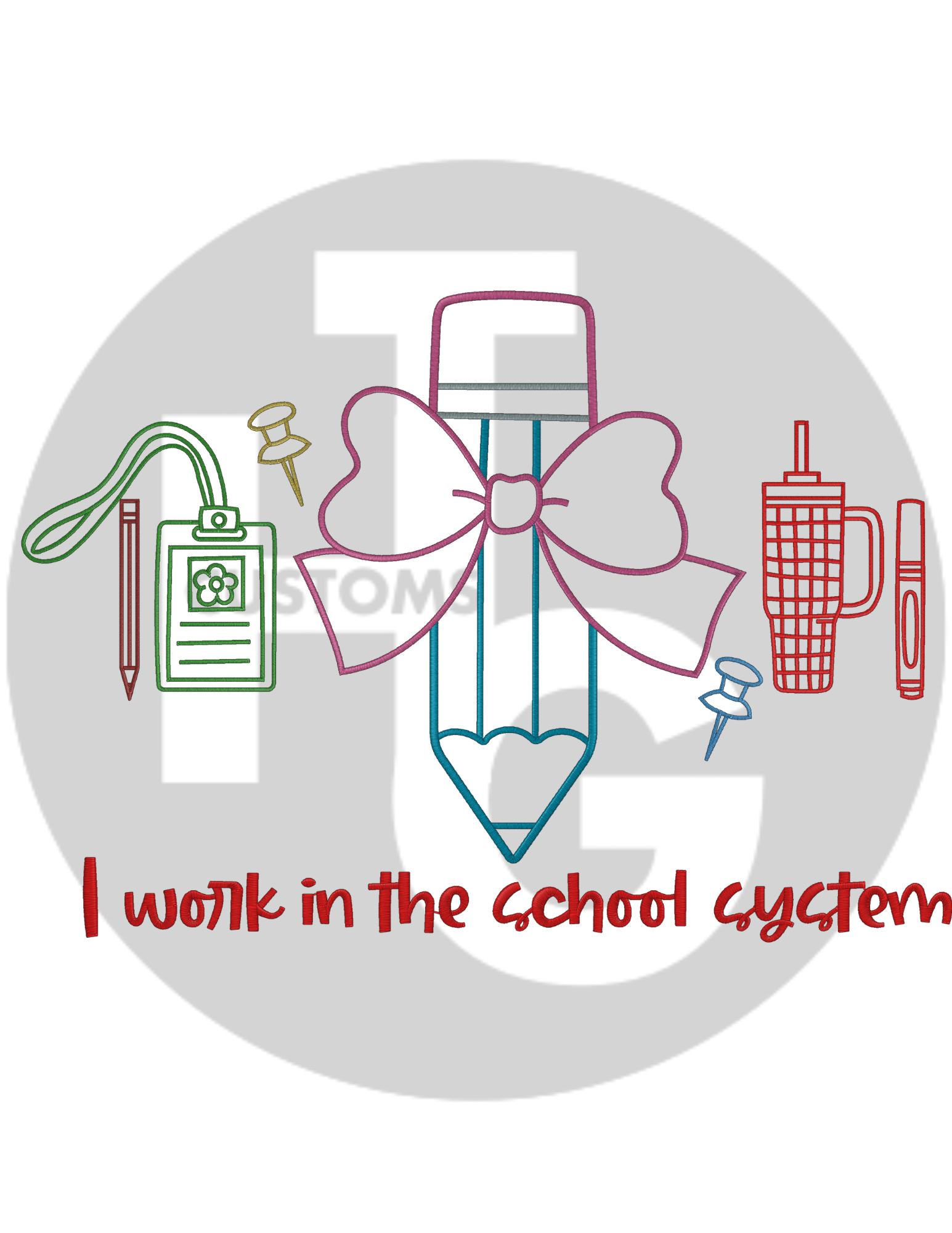 I work in the school system Shirt & Crewneck (embroidery)