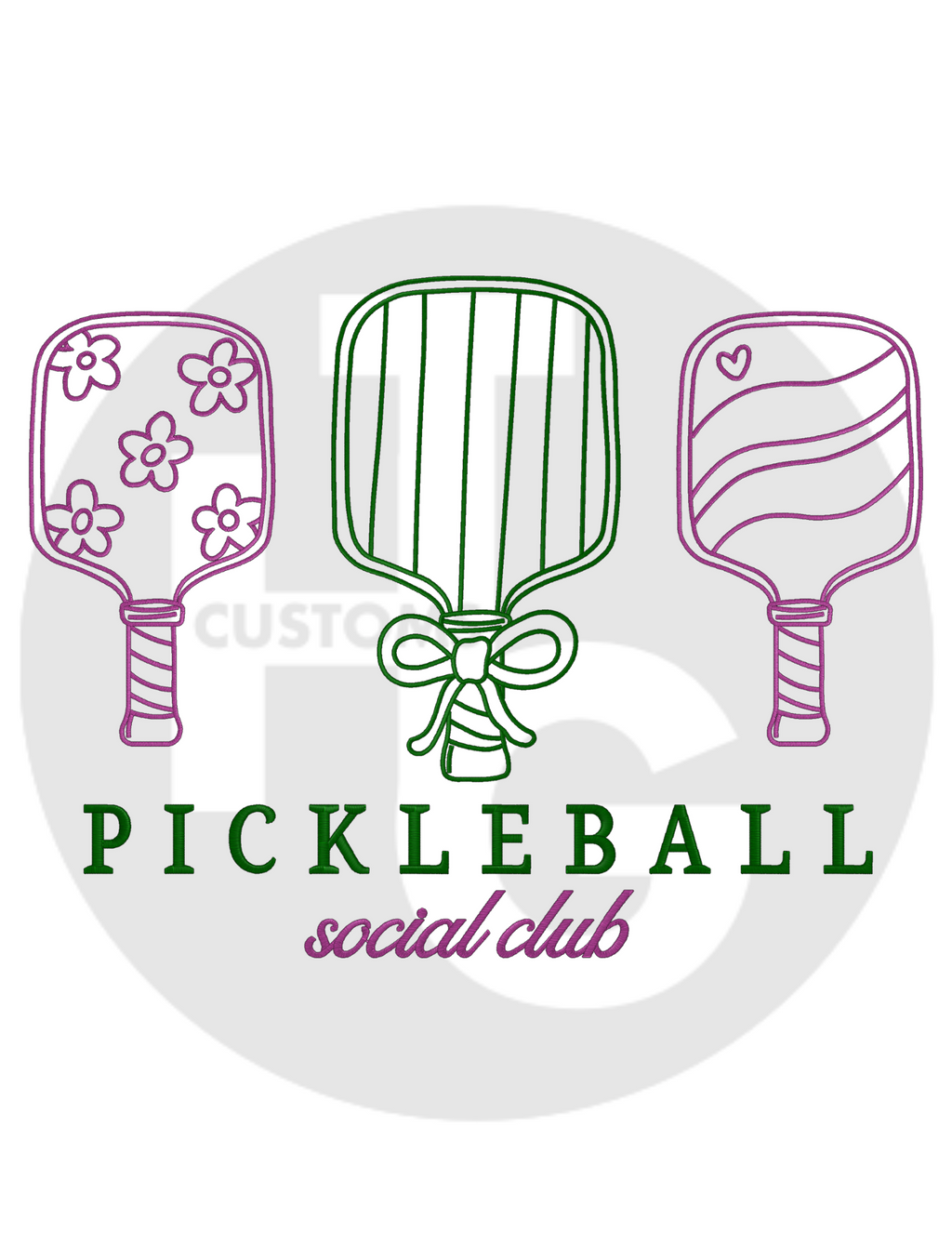 Pickle Ball Shirt & Crewneck (embroidery)