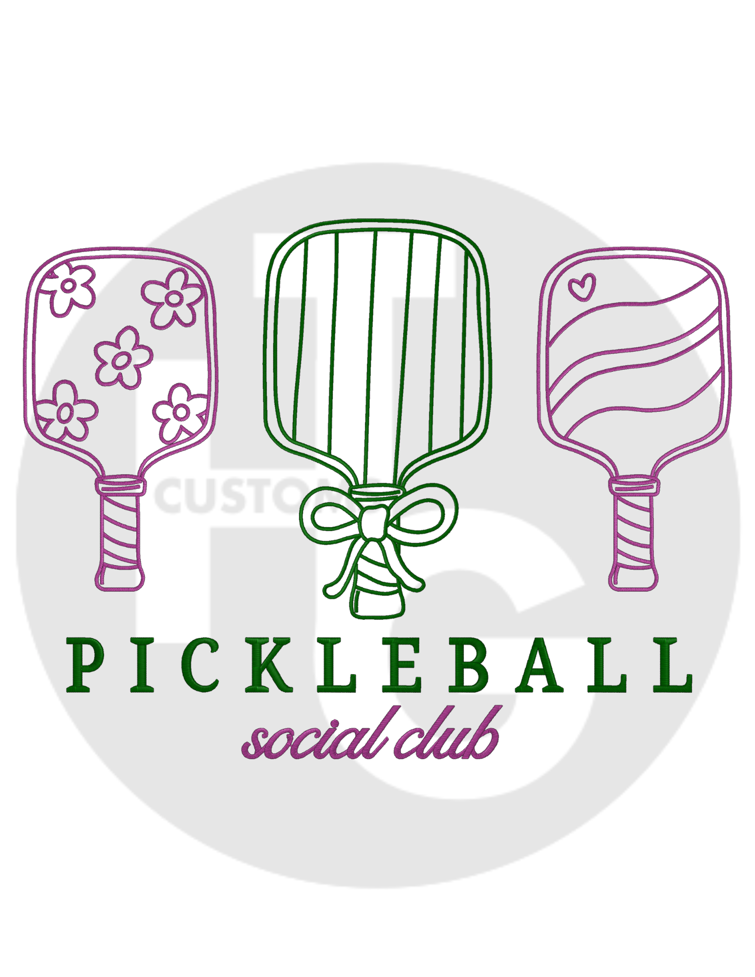 Pickle Ball Shirt & Crewneck (embroidery)