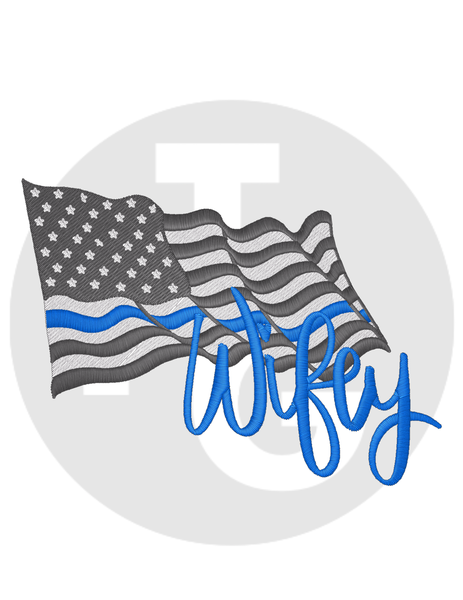 Police Wifey Pocket Shirt & Crewneck (embroidery)