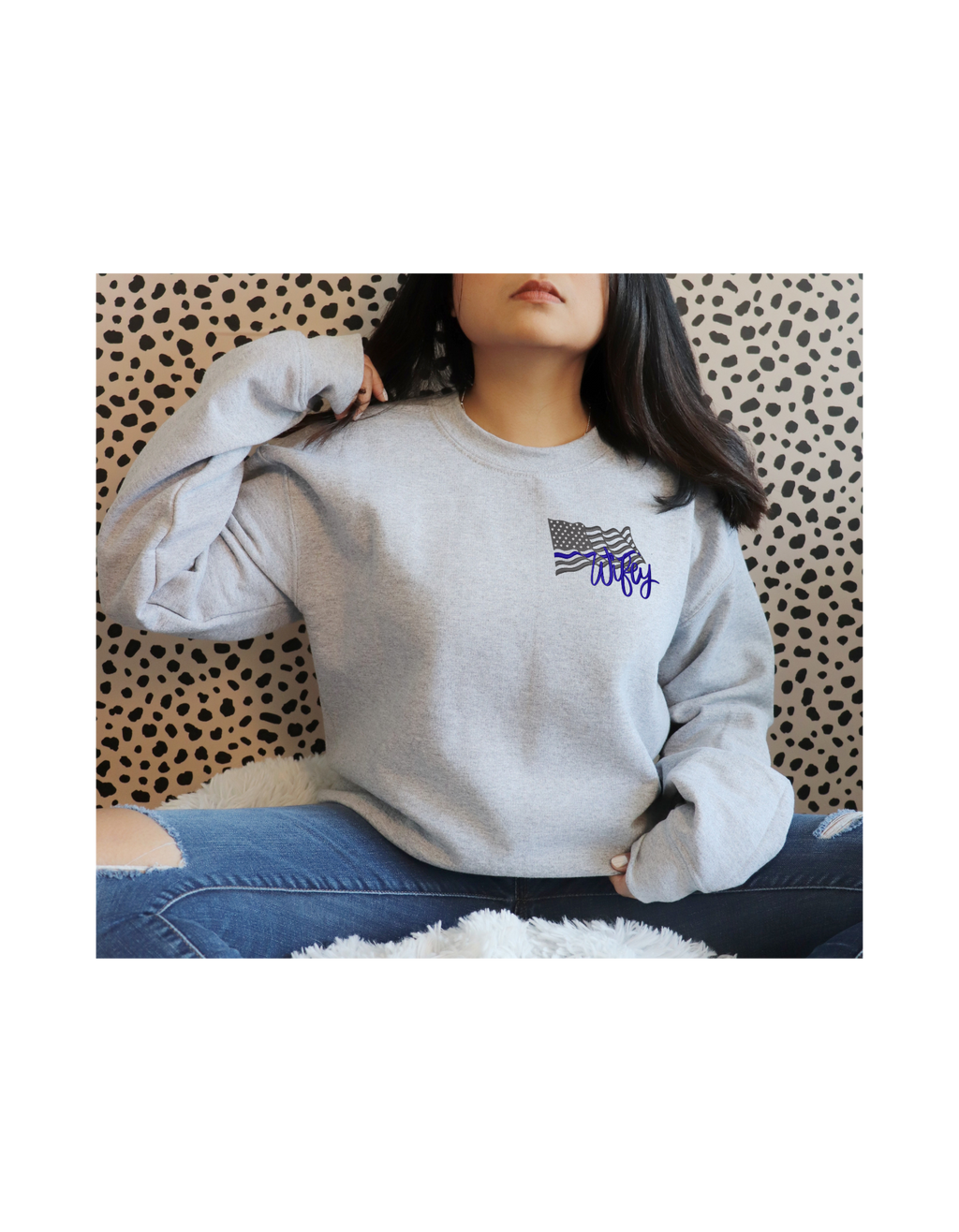 Police Wifey Pocket Shirt & Crewneck (embroidery)