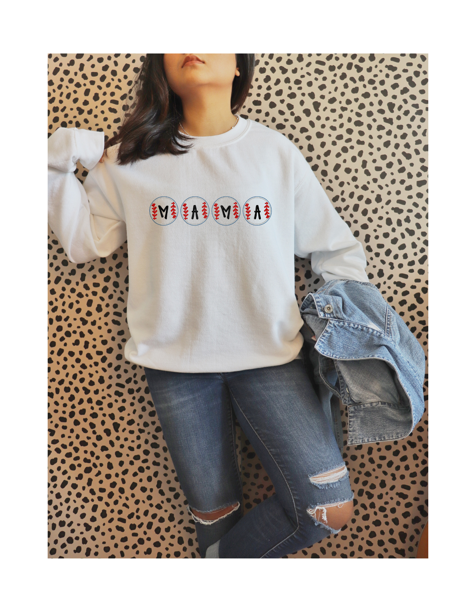 Baseball MAMA shirt & Crew (embroidery) (Copy)