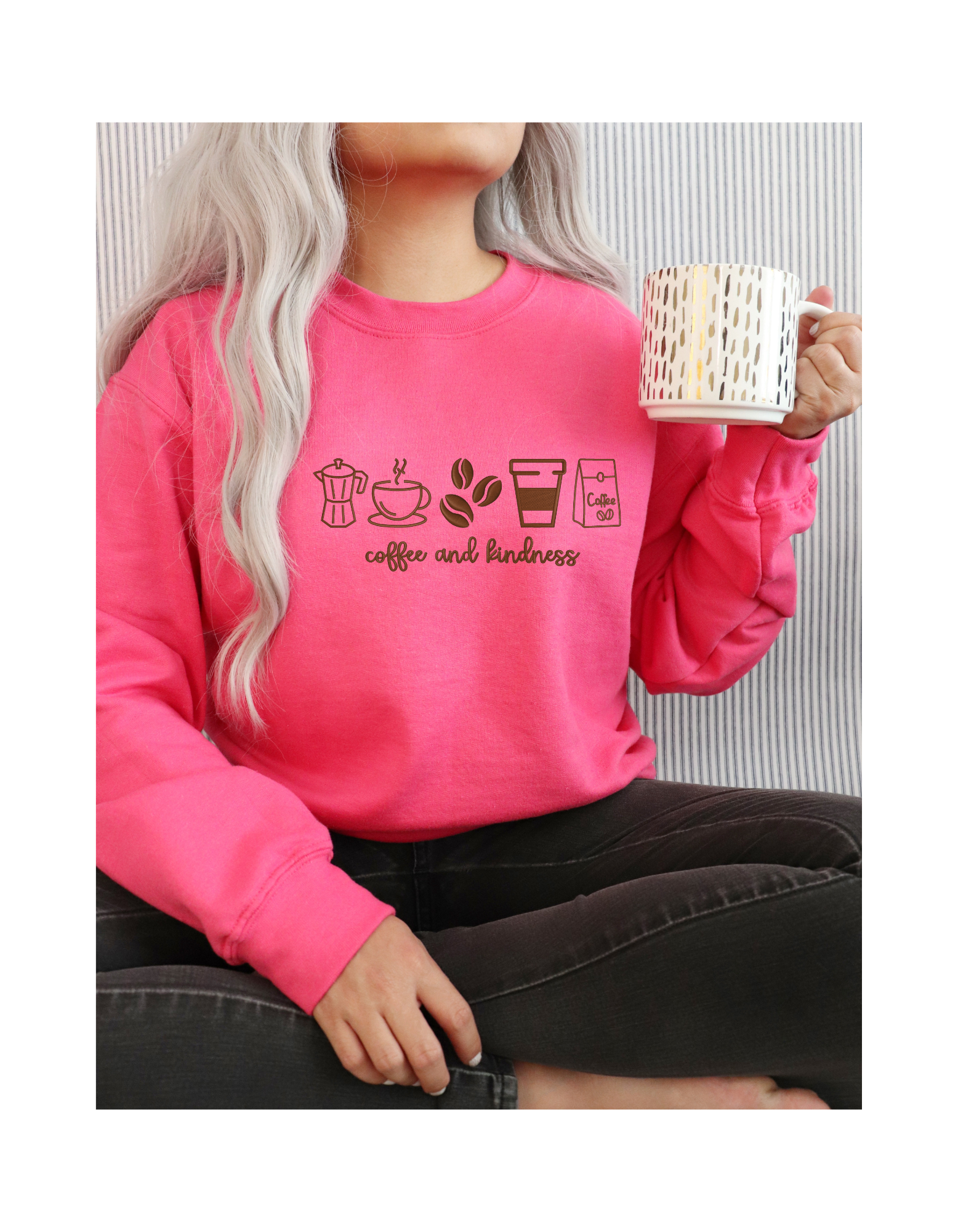 Coffee and Kindness Shirt & Crewneck (embroidery)