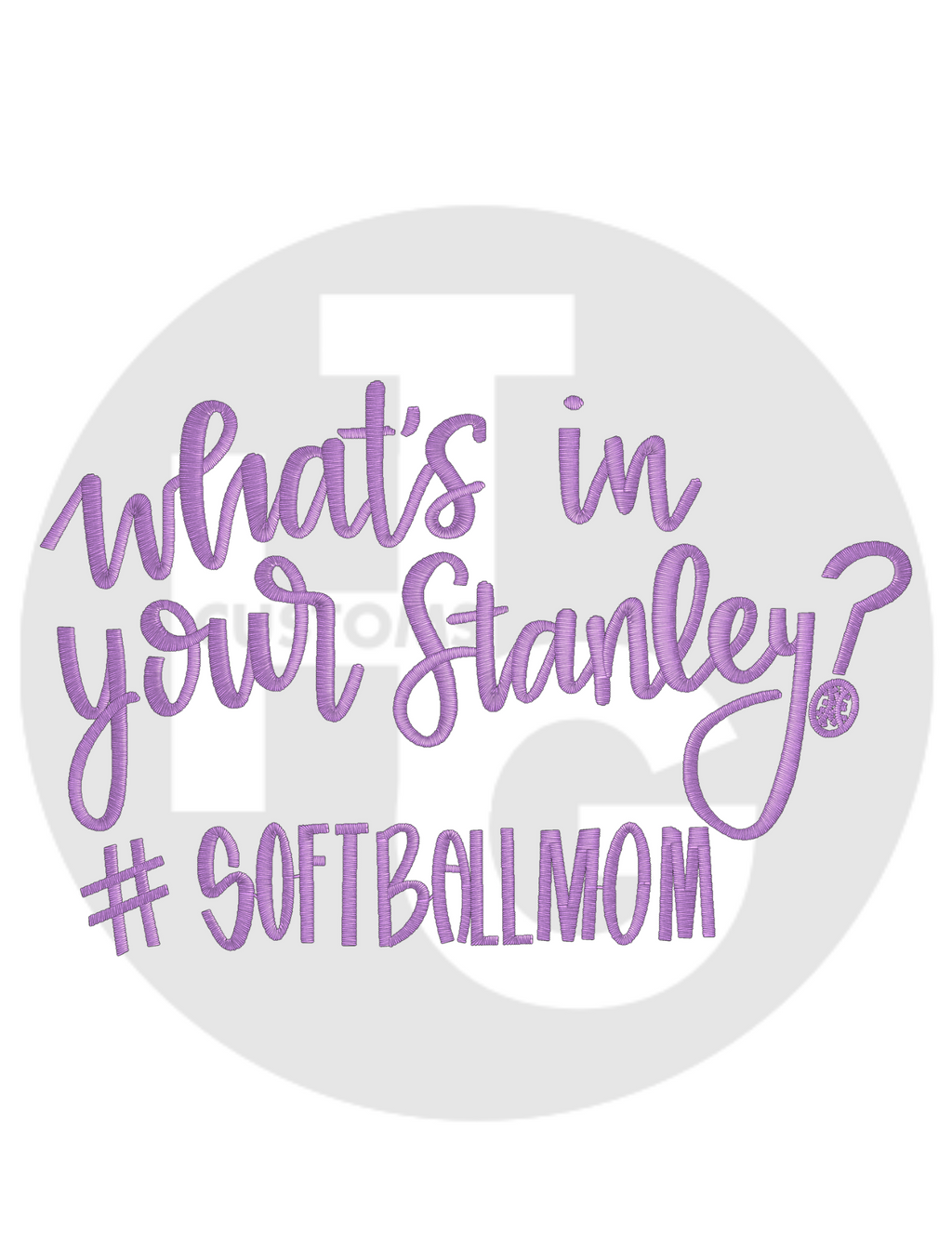What's in your Stanley Softball (embroidery)