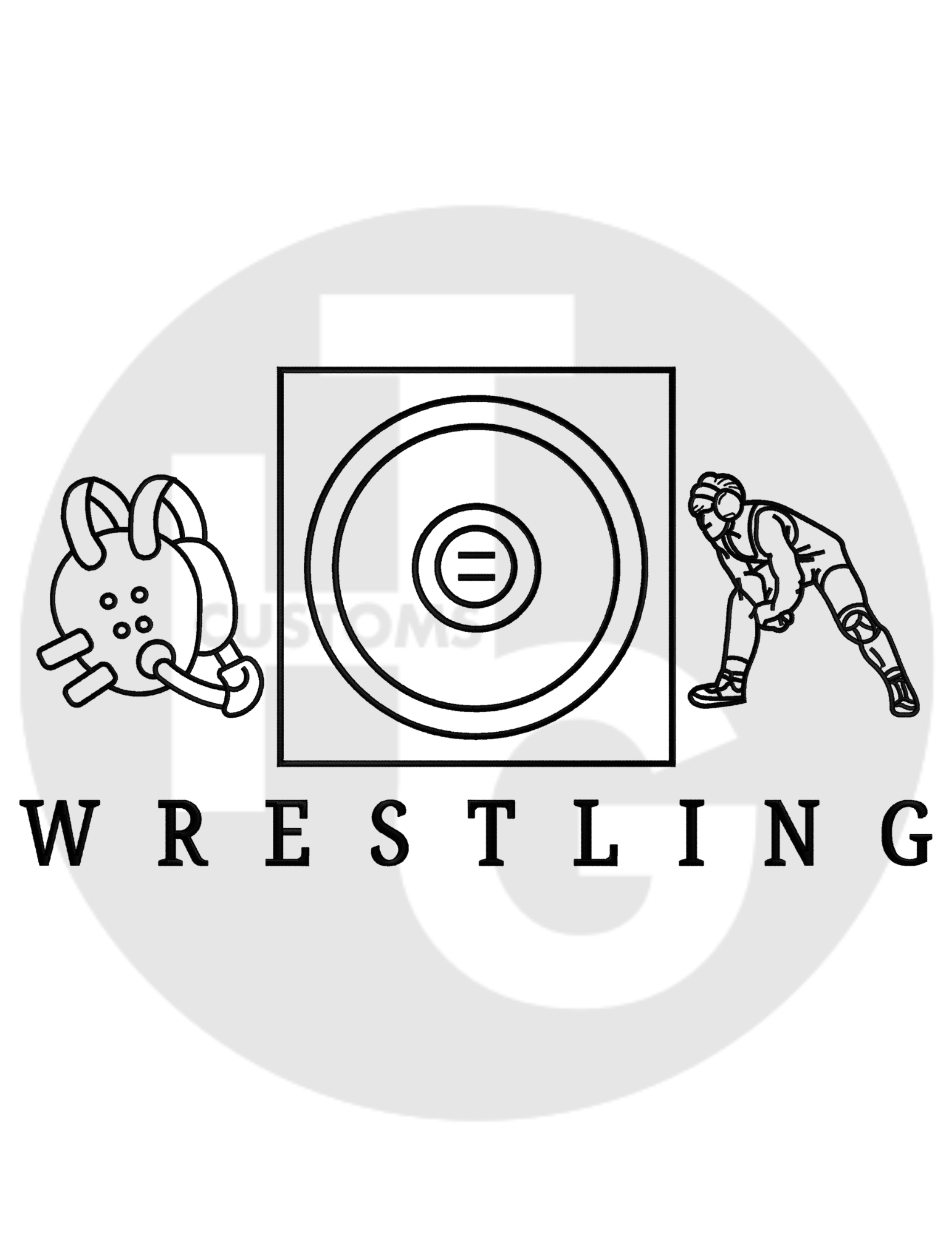 Wrestling shirt & Crew (embroidery)