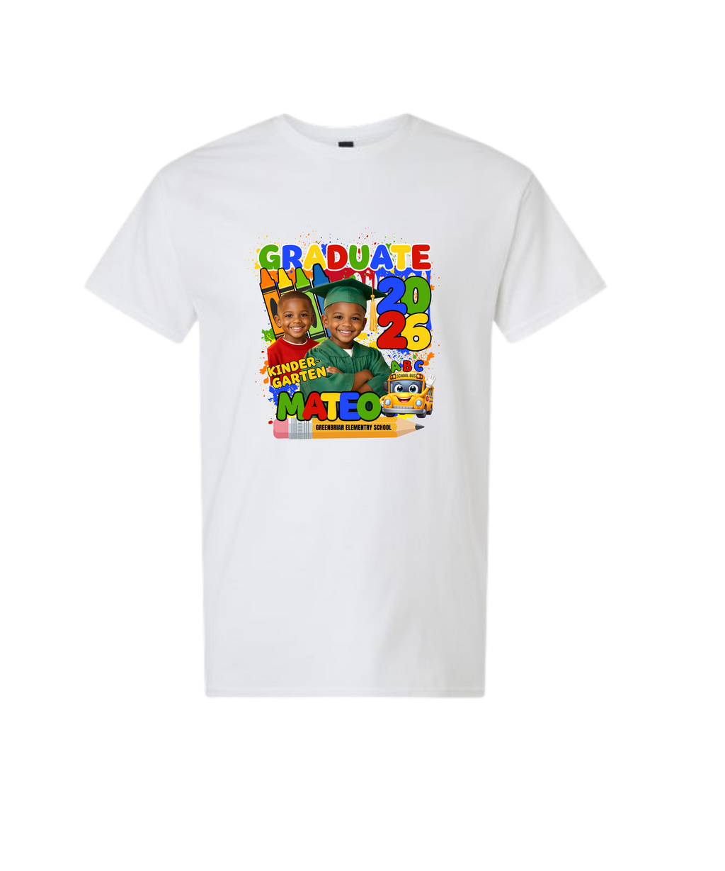 PREK/KINDERGARTEN GRAD 1 T-SHIRT (PICTURE)