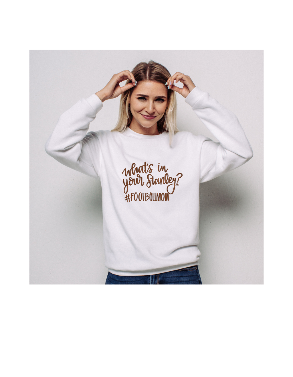 Stanley Football Mom Shirt & Crewneck (embroidery)