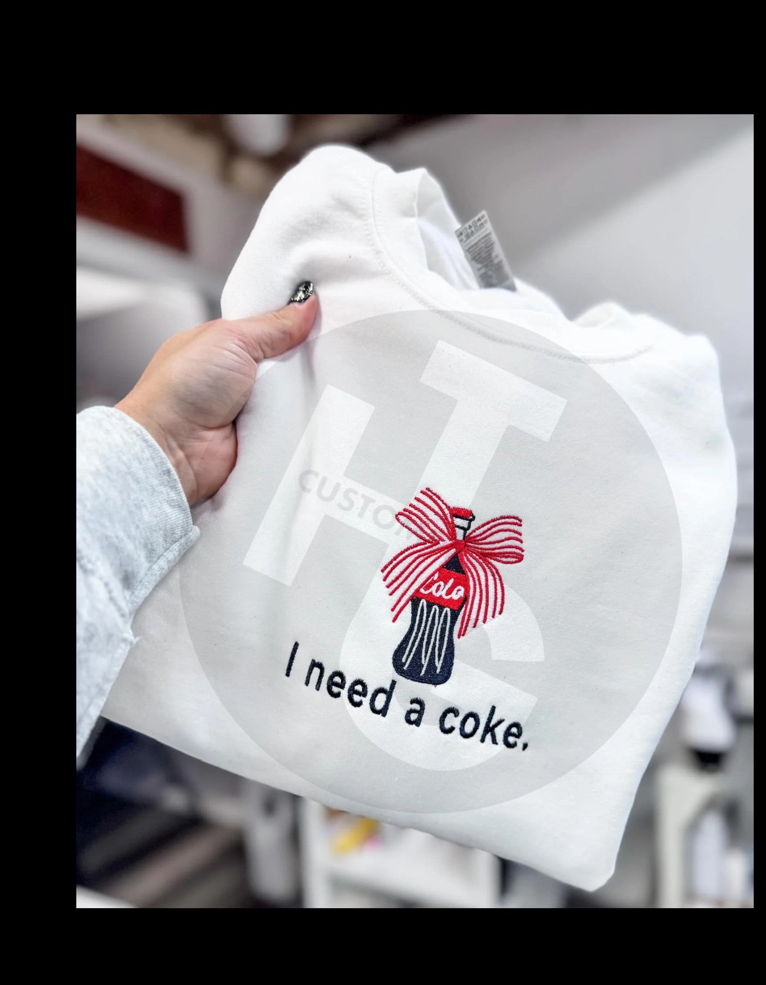 I need a Coke Shirt & Crewneck (embroidery) (Copy)