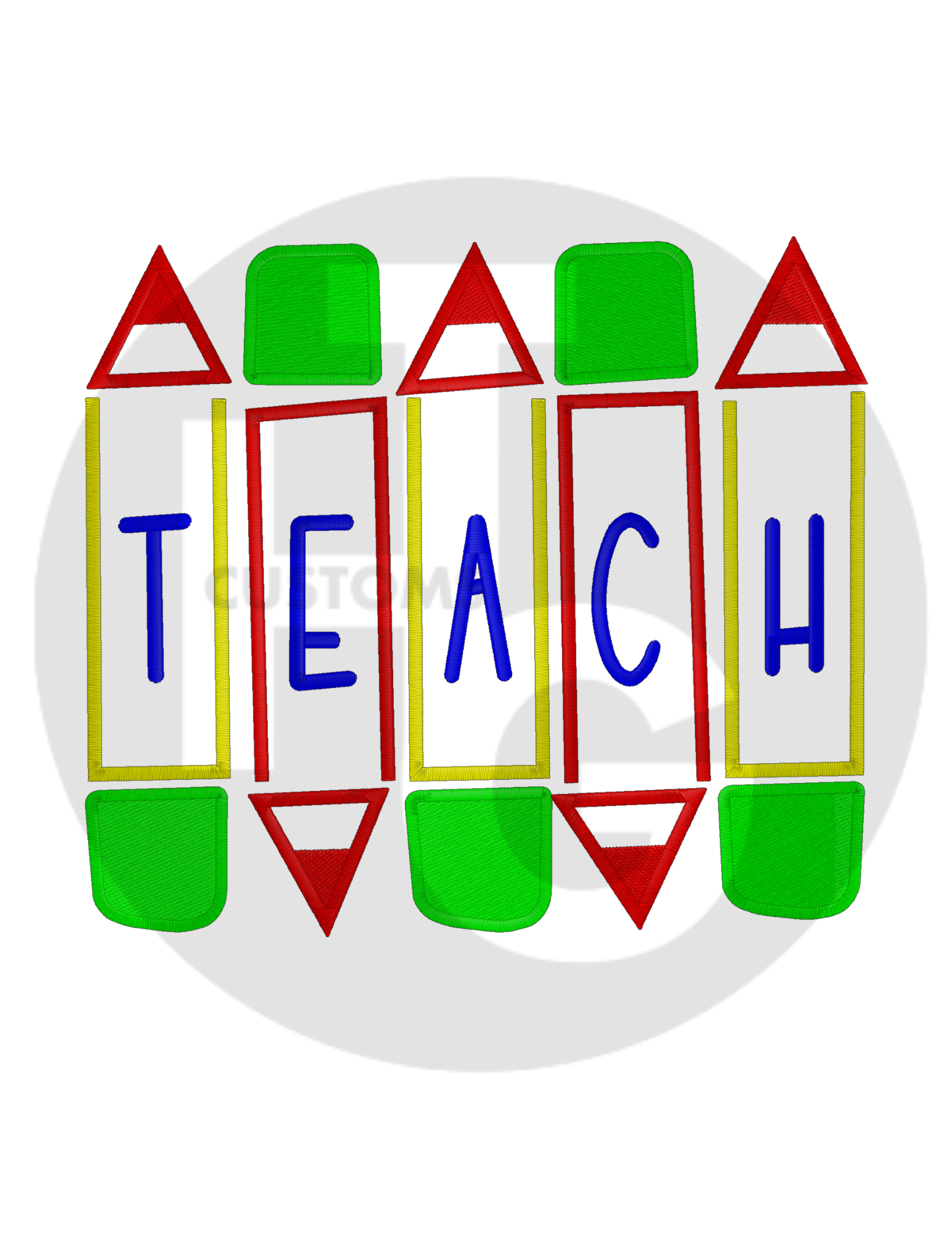 Teach Pencils Shirt & Crewneck (embroidery)